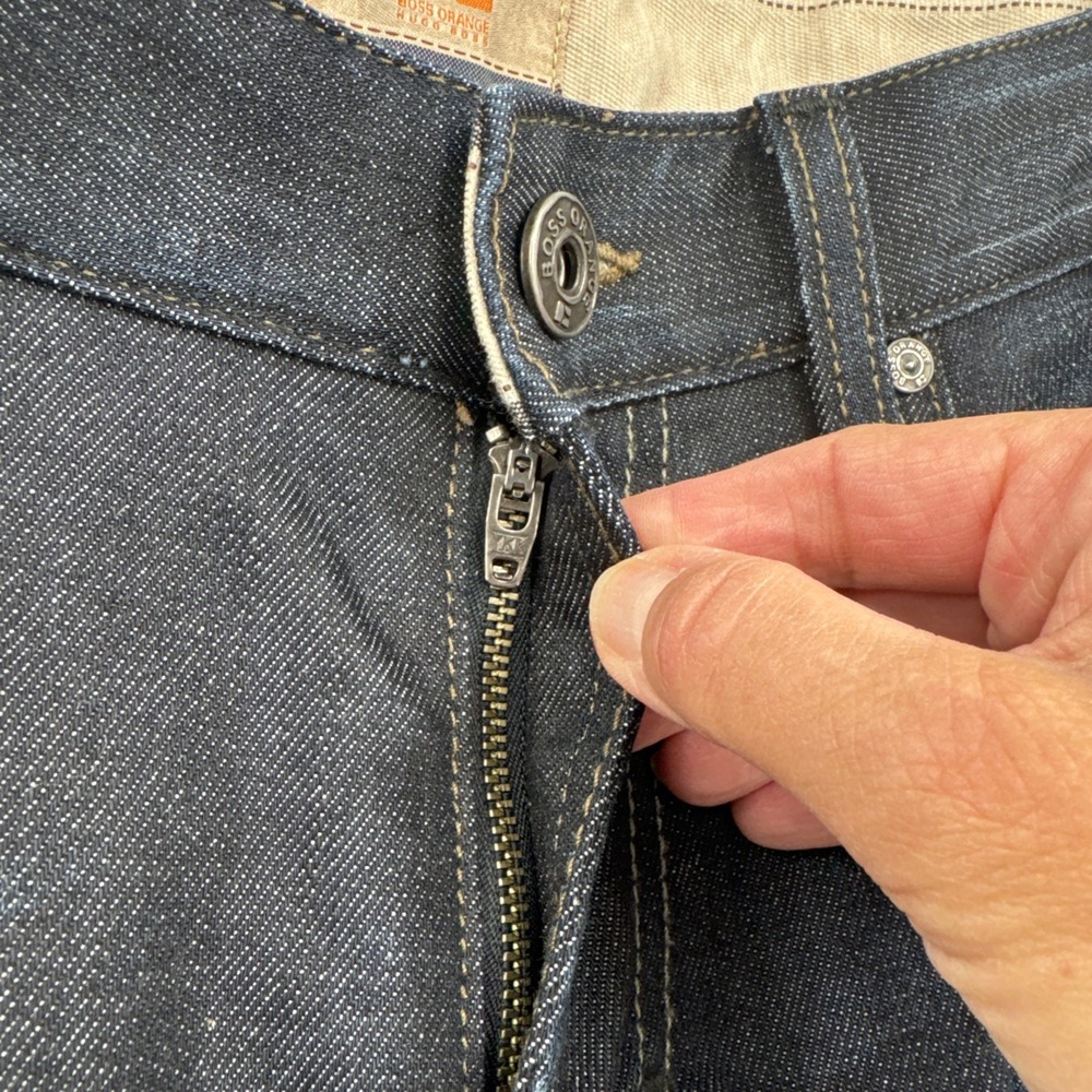 BOSS HUGO BOSS Orange Label Regular Fit Dark Wash DENIM W/Stretch Mens W34 L32 - Picture 11 of 16
